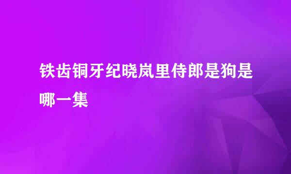 铁齿铜牙纪晓岚里侍郎是狗是哪一集