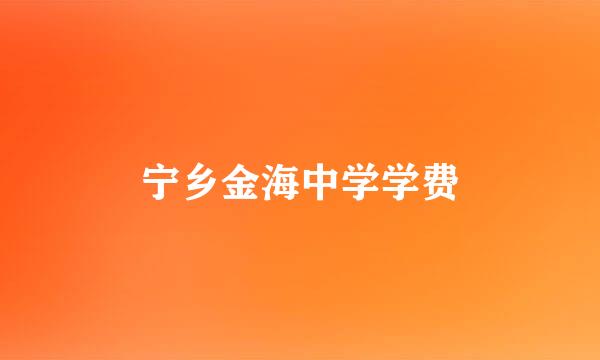 宁乡金海中学学费