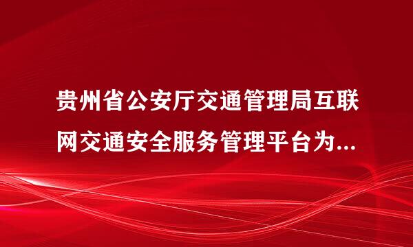 贵州省公安厅交通管理局互联网交通安全服务管理平台为什么登录的时候看不到验证码