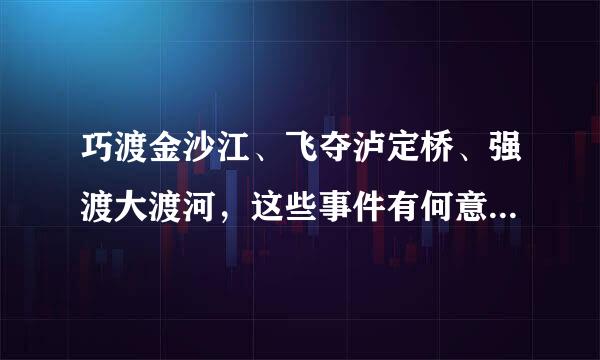 巧渡金沙江、飞夺泸定桥、强渡大渡河，这些事件有何意义与影响？