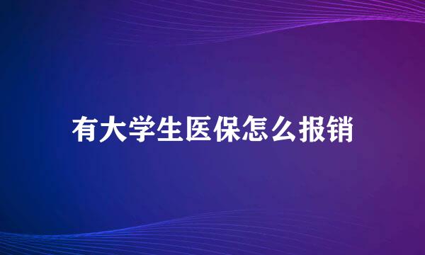 有大学生医保怎么报销