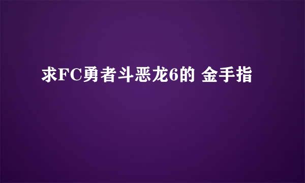 求FC勇者斗恶龙6的 金手指