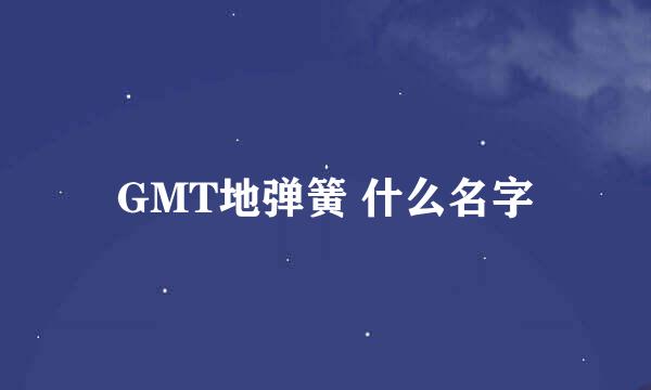 GMT地弹簧 什么名字