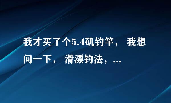 我才买了个5.4矶钓竿， 我想问一下， 滑漂钓法，铅坠使用多重的合适啊？