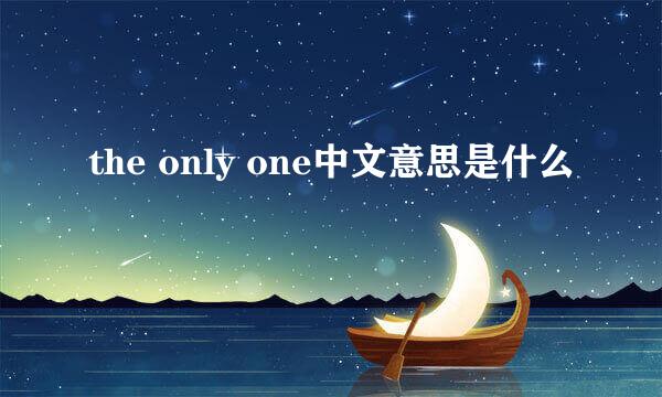 the only one中文意思是什么