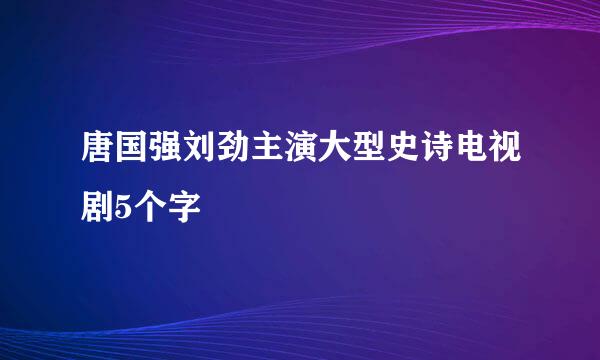 唐国强刘劲主演大型史诗电视剧5个字