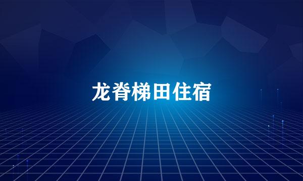 龙脊梯田住宿