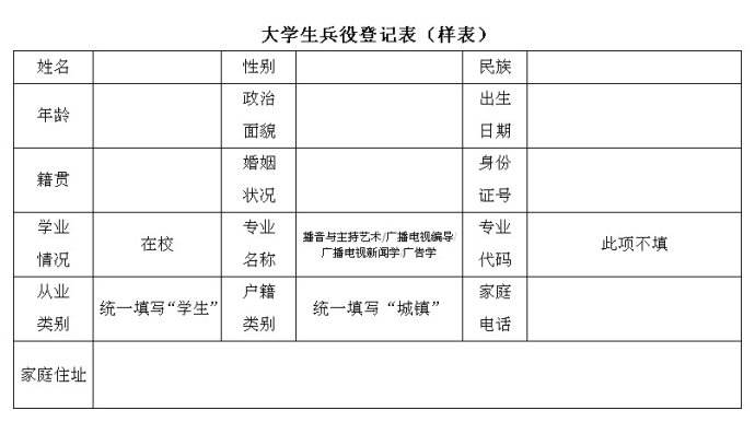 兵役登记证怎么填？