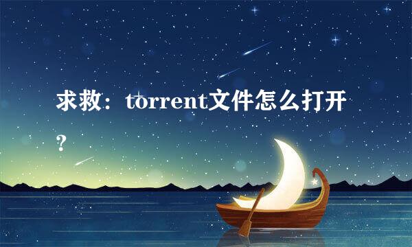 求救：torrent文件怎么打开？