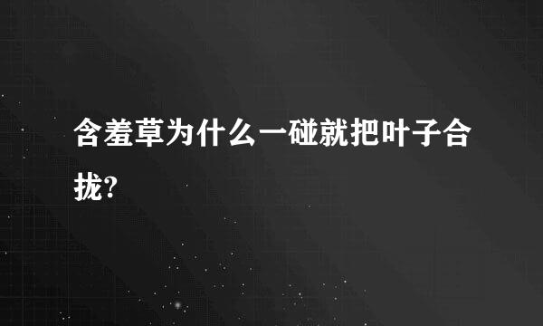 含羞草为什么一碰就把叶子合拢?