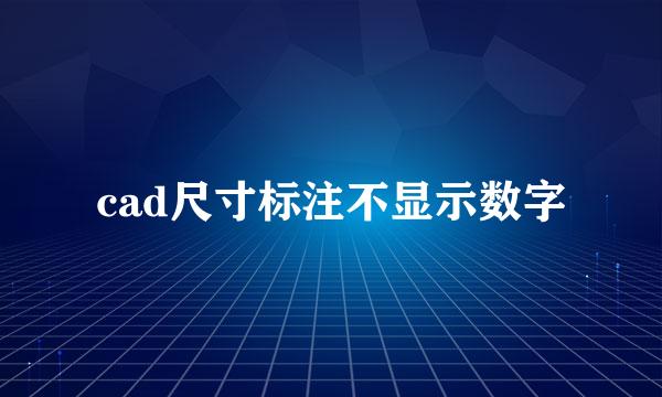 cad尺寸标注不显示数字