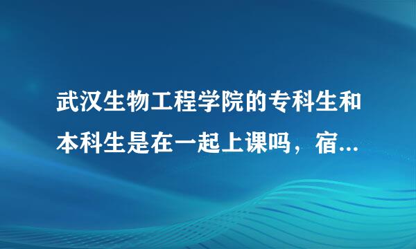 武汉生物工程学院的专科生和本科生是在一起上课吗，宿舍呢，也是一起吗？