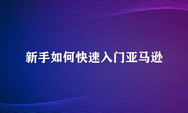 新手如何快速入门亚马逊