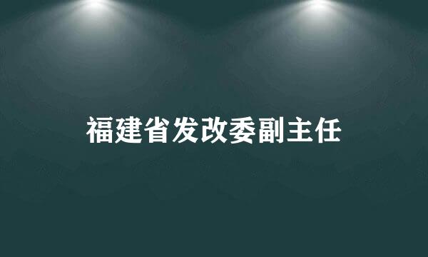 福建省发改委副主任