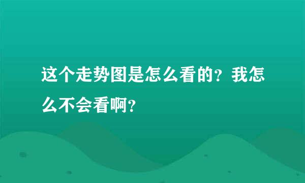 这个走势图是怎么看的？我怎么不会看啊？