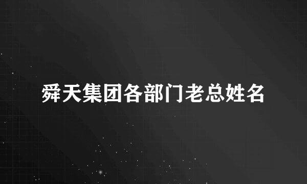 舜天集团各部门老总姓名