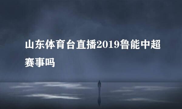 山东体育台直播2019鲁能中超赛事吗