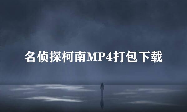 名侦探柯南MP4打包下载