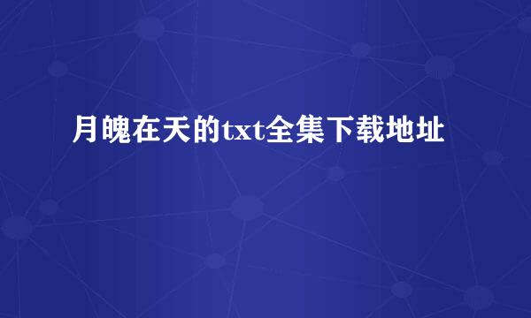 月魄在天的txt全集下载地址