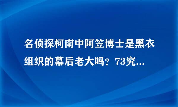 名侦探柯南中阿笠博士是黑衣组织的幕后老大吗？73究竟有没有透露结局哦？