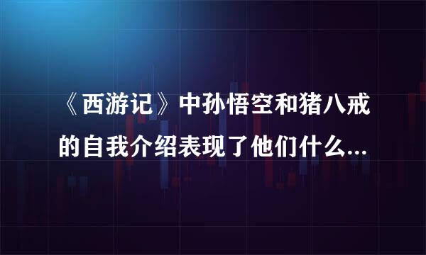 《西游记》中孙悟空和猪八戒的自我介绍表现了他们什么样的性格特点