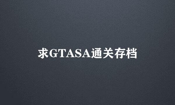 求GTASA通关存档