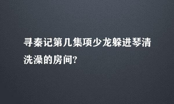 寻秦记第几集项少龙躲进琴清洗澡的房间?