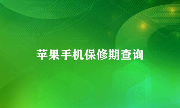 苹果手机保修期查询