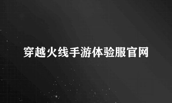 穿越火线手游体验服官网