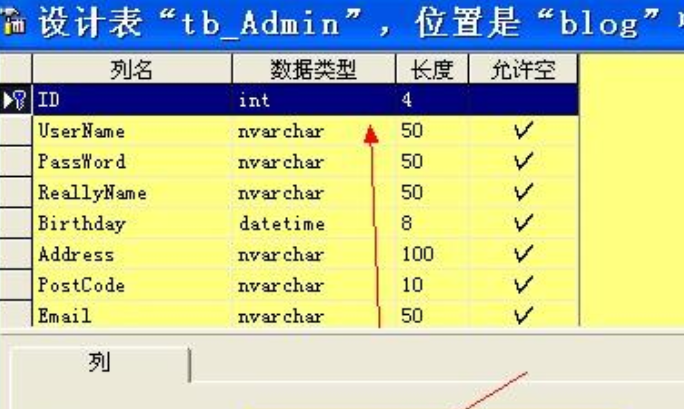 Access 在一个实体表示的信息中的，称什么为关键字