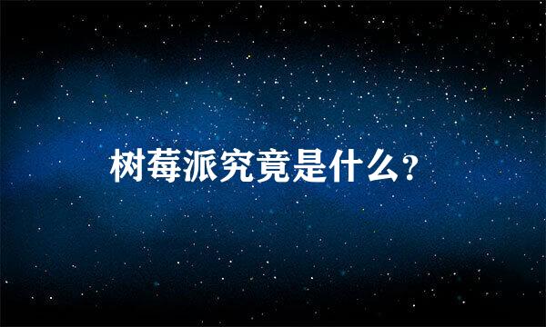 树莓派究竟是什么？