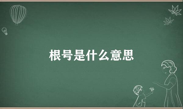 根号是什么意思