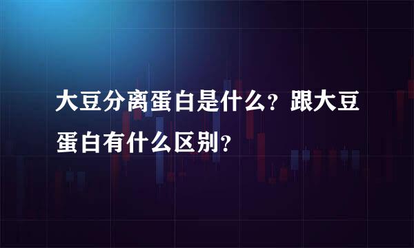 大豆分离蛋白是什么？跟大豆蛋白有什么区别？