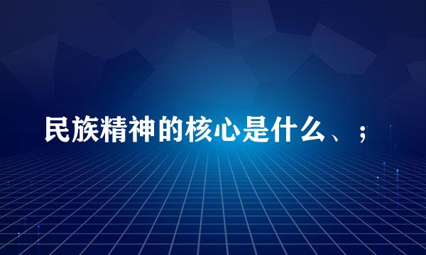 民族精神的核心是什么、；