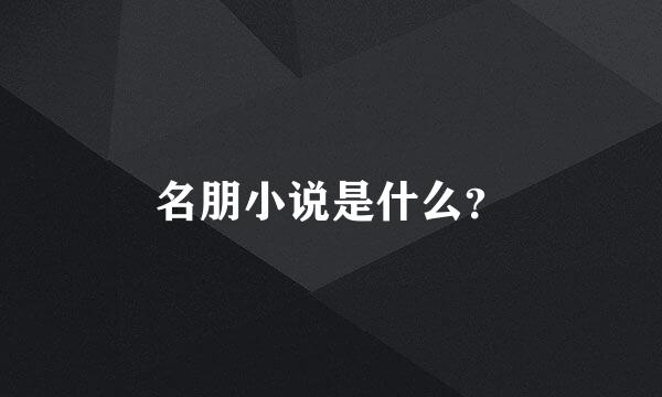 名朋小说是什么？