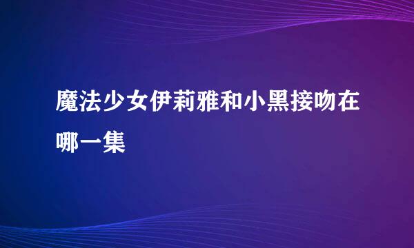 魔法少女伊莉雅和小黑接吻在哪一集