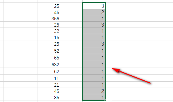 excel 统计大量不重复数据的个数