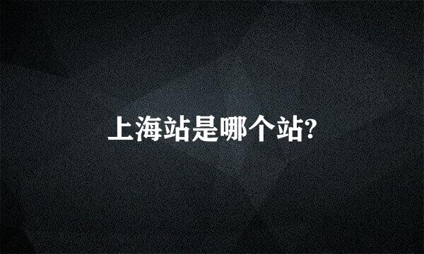 上海站是哪个站?