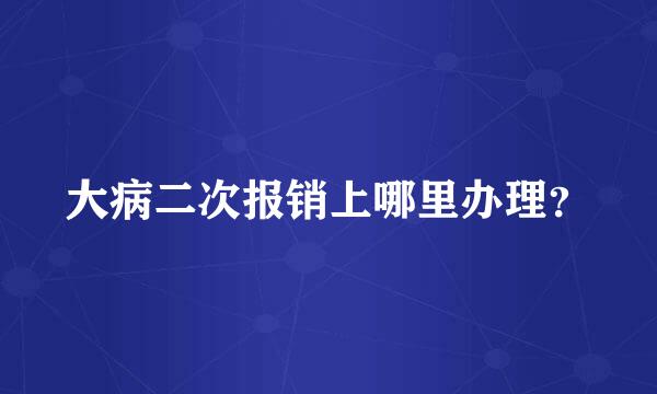 大病二次报销上哪里办理？