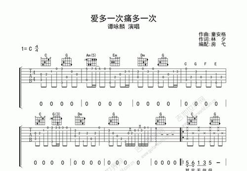 谭咏麟《爱多一次痛多一次》的谐音歌词，完整版