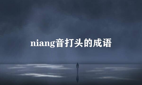 niang音打头的成语