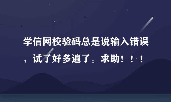 学信网校验码总是说输入错误，试了好多遍了。求助！！！