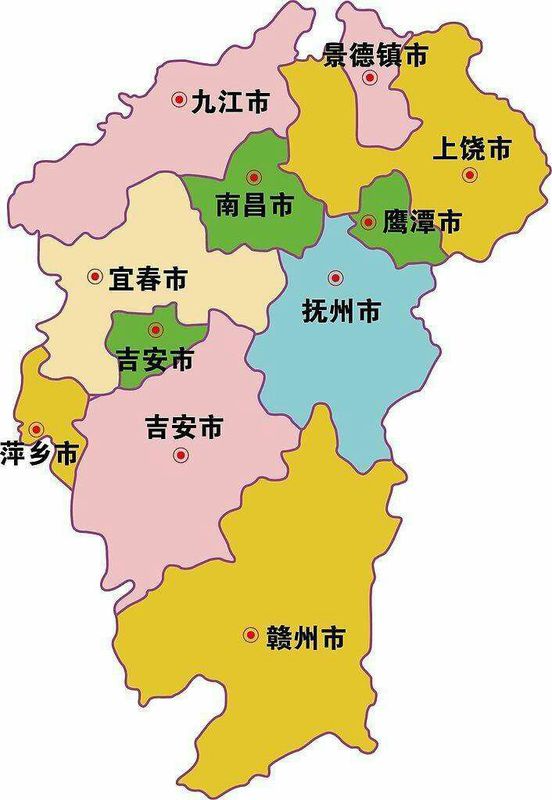 江西省有哪些城市？