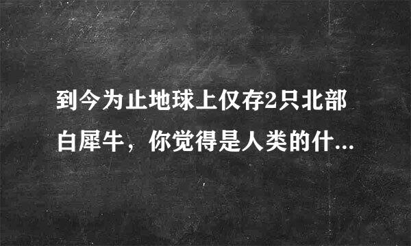 到今为止地球上仅存2只北部白犀牛，你觉得是人类的什么活动导致的？