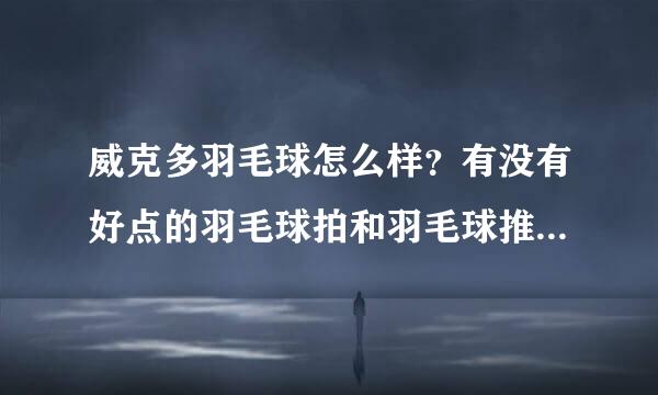 威克多羽毛球怎么样？有没有好点的羽毛球拍和羽毛球推荐的啊？羽毛球品牌不是很重要，主要是性价比啊。