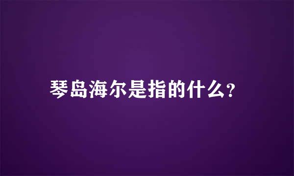 琴岛海尔是指的什么？