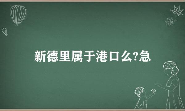 新德里属于港口么?急