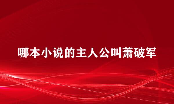 哪本小说的主人公叫萧破军