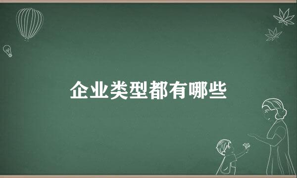 企业类型都有哪些