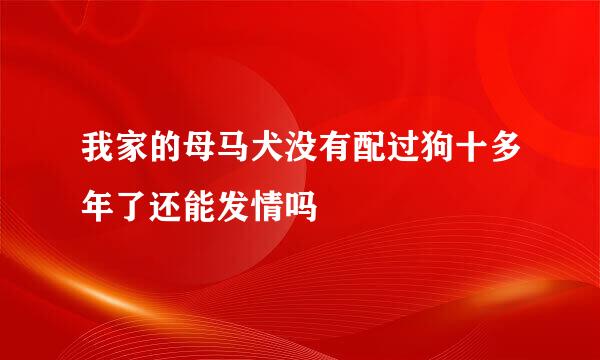 我家的母马犬没有配过狗十多年了还能发情吗